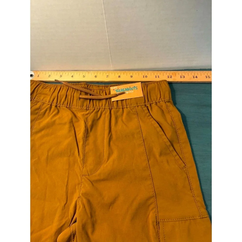 Thereabouts‎ Cargo Shorts Boys Medium 10/12 Rich Khaki Stretch Pull On NWT